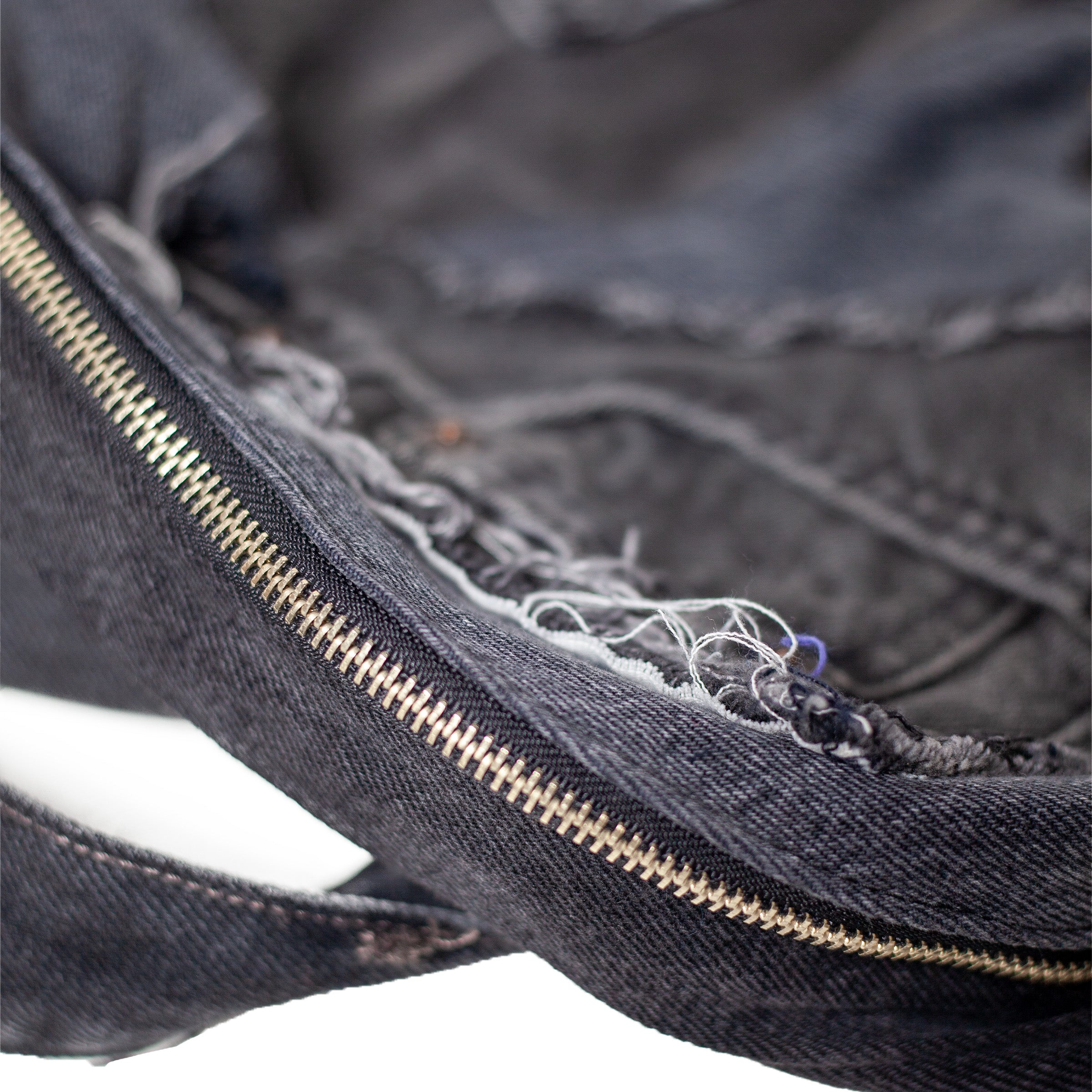 Black Denim Cross Body Bag