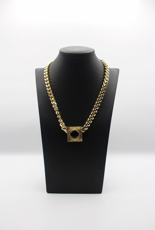 Knotwtr × DIPHDA Iconic Gold + Black Necklace