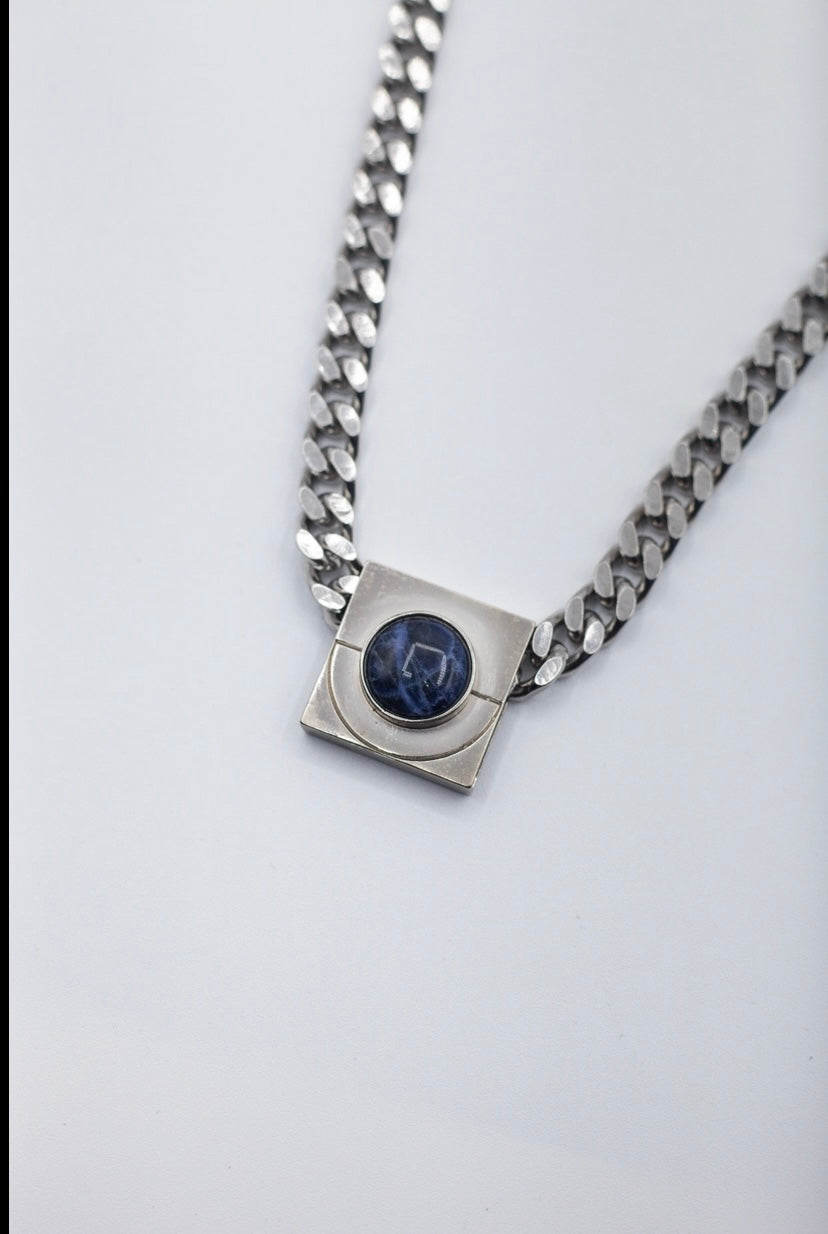 Knotwtr x DIPHDA Iconic Silver + Blue Necklace