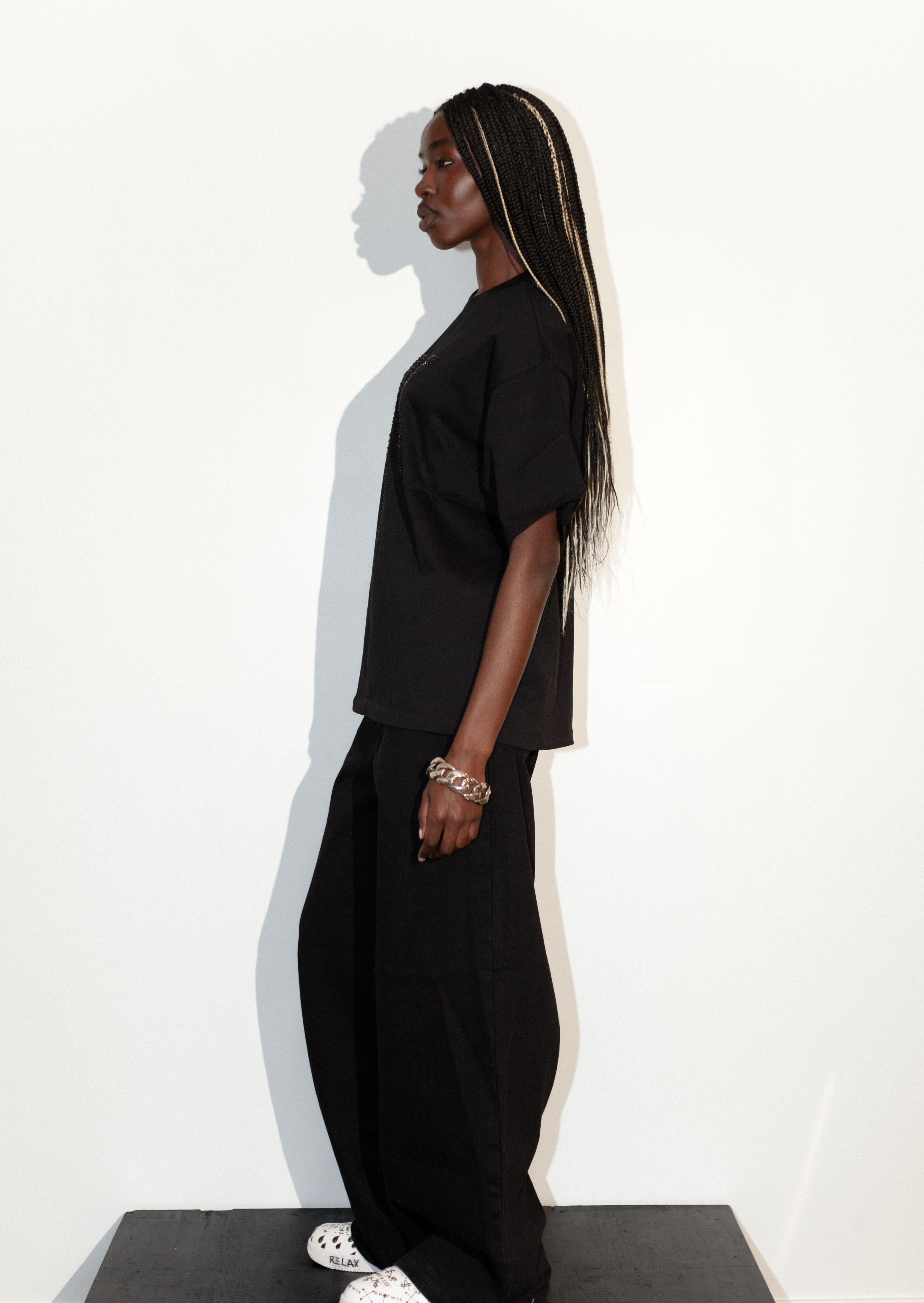 Black Rhinestone K-Shirt