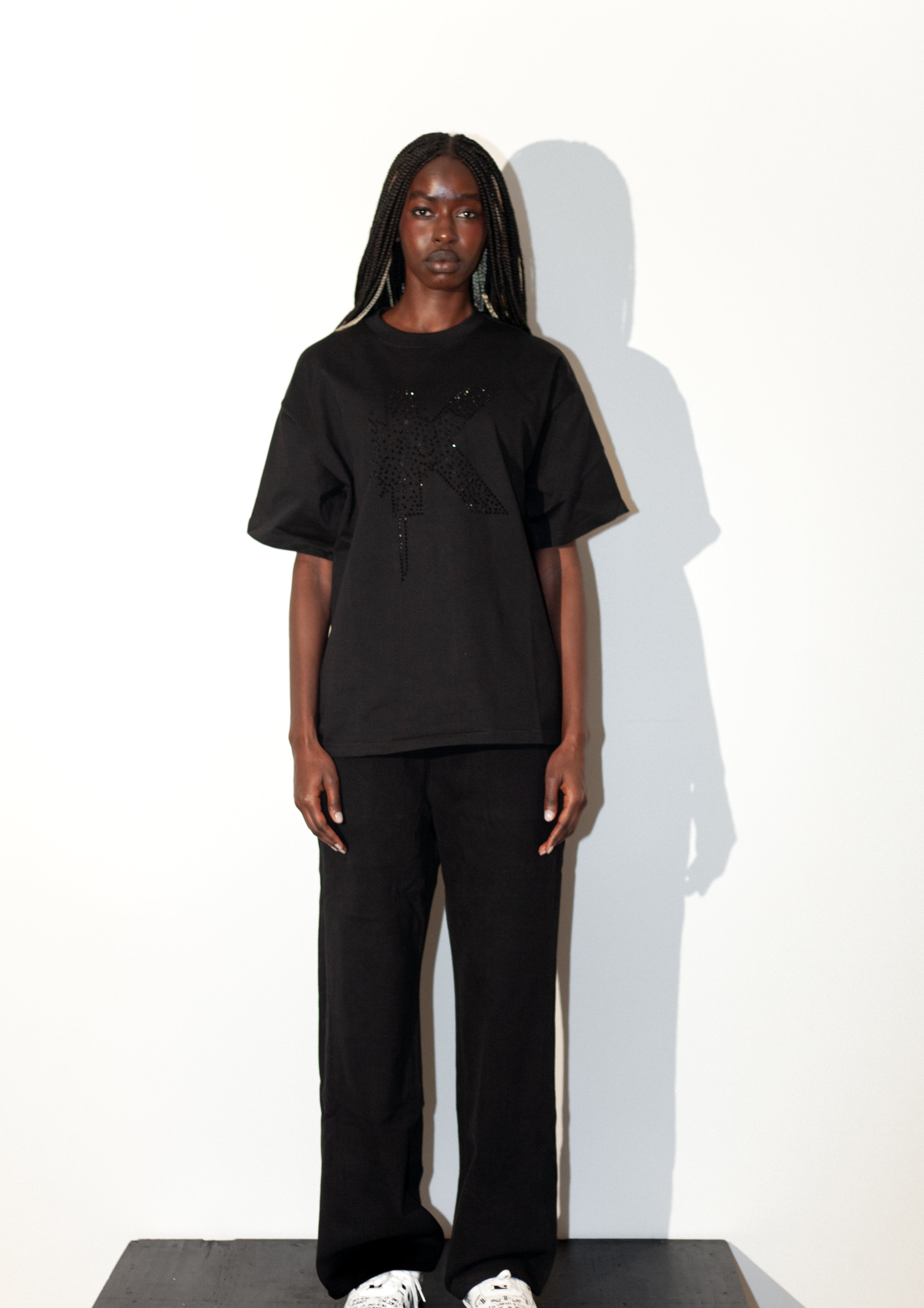 Black Rhinestone K-Shirt