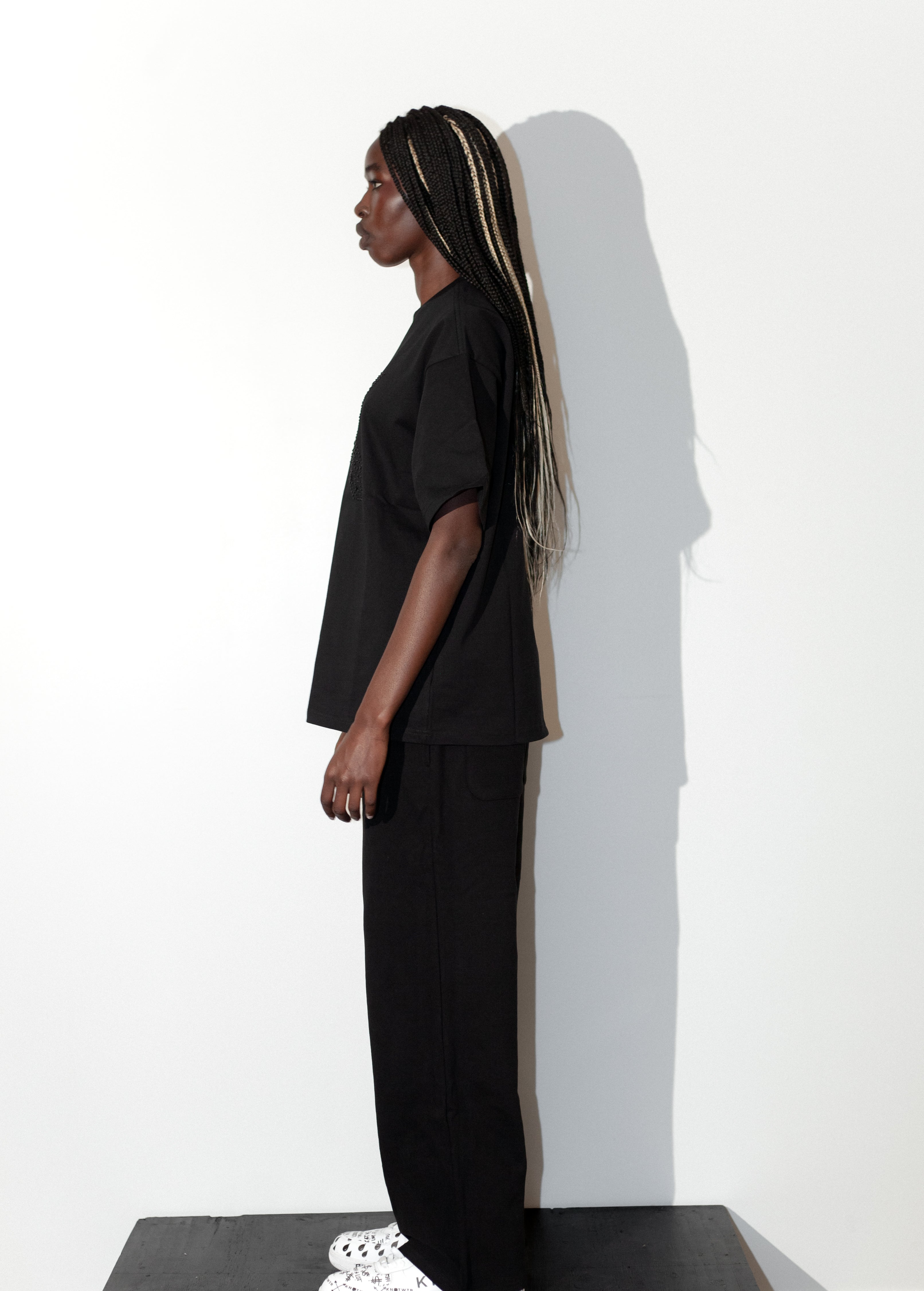 Black Rhinestone K-Shirt