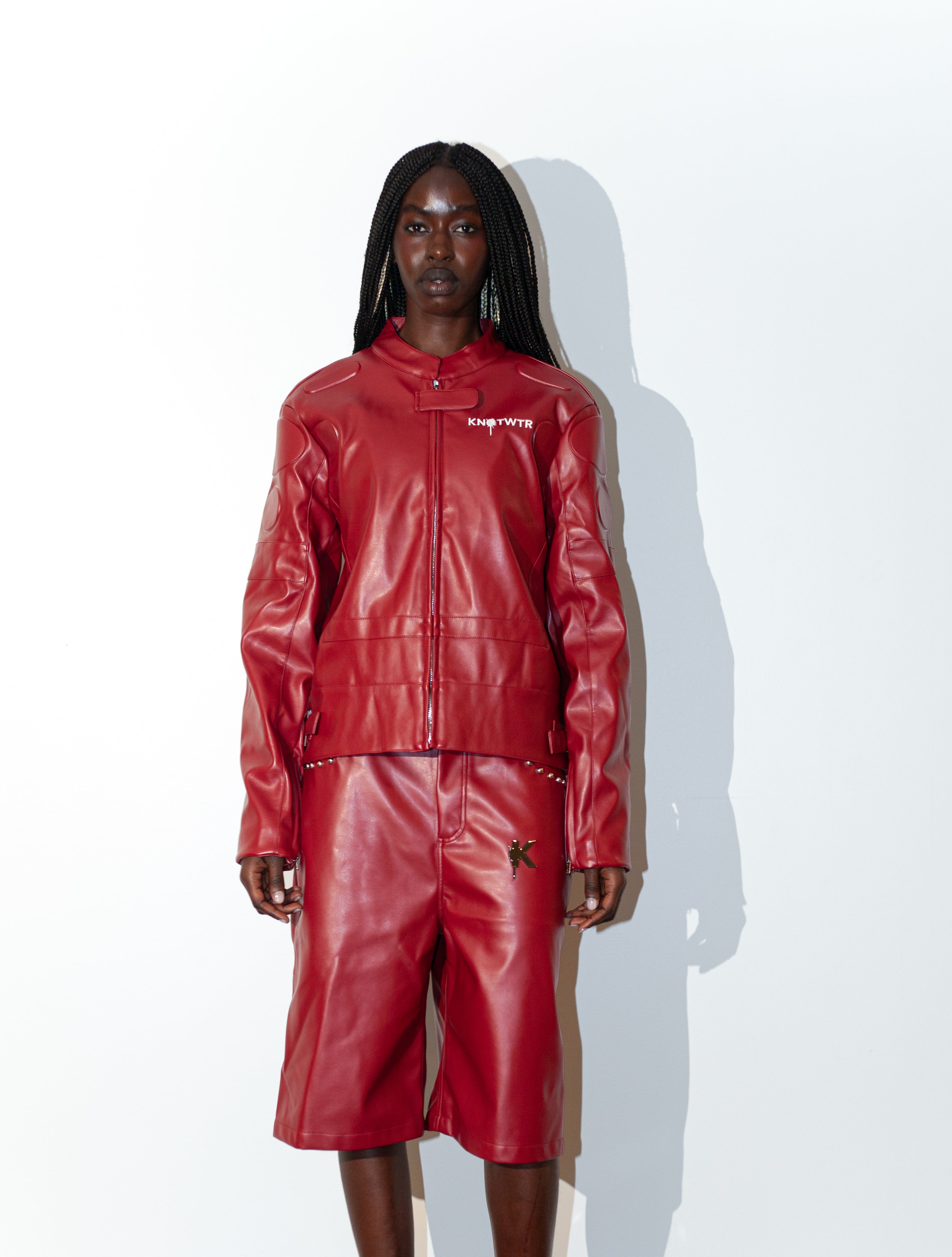 Maroon Leather Jacket "I’m Worth A Lot"