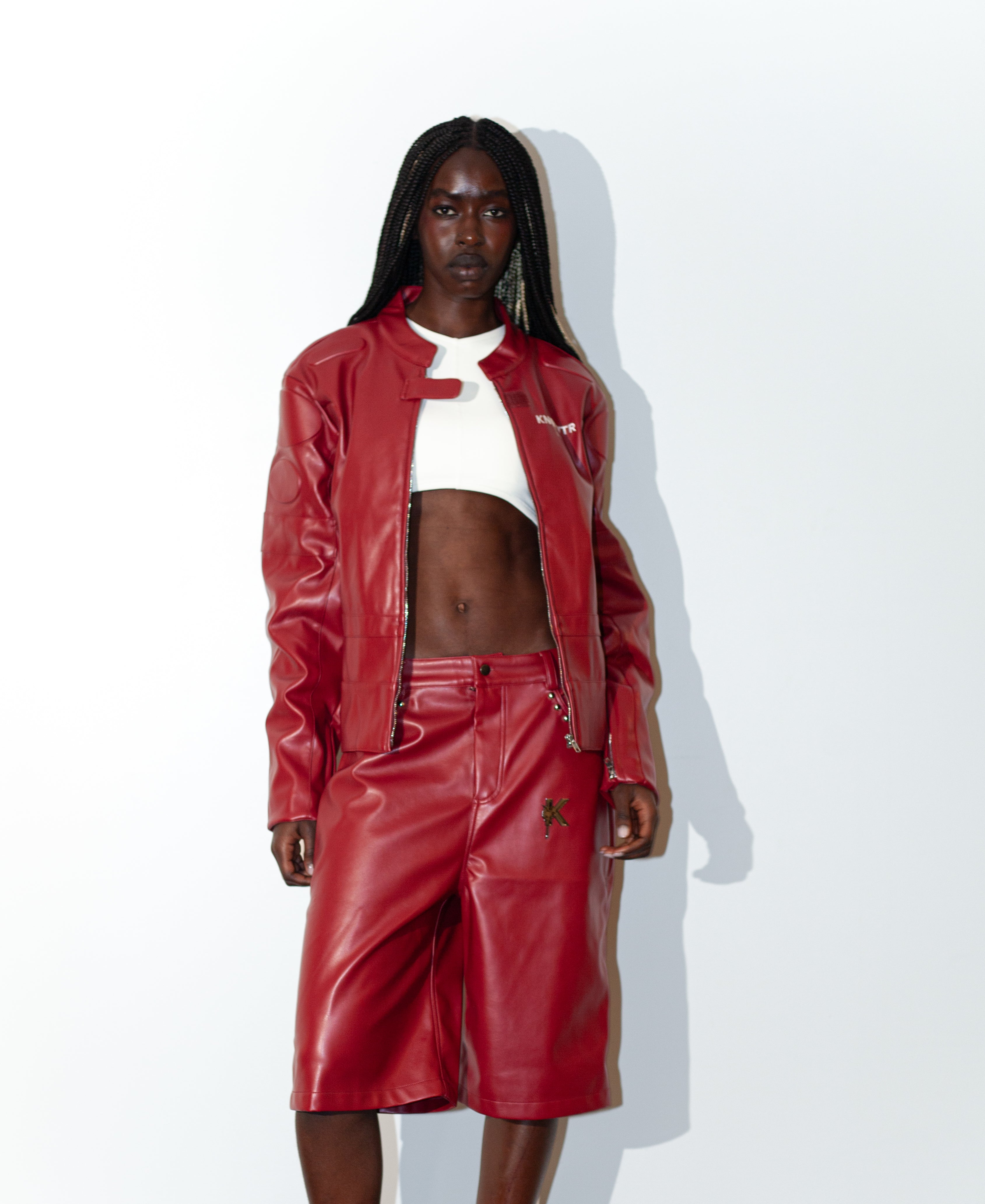 Maroon Leather Jacket "I’m Worth A Lot"