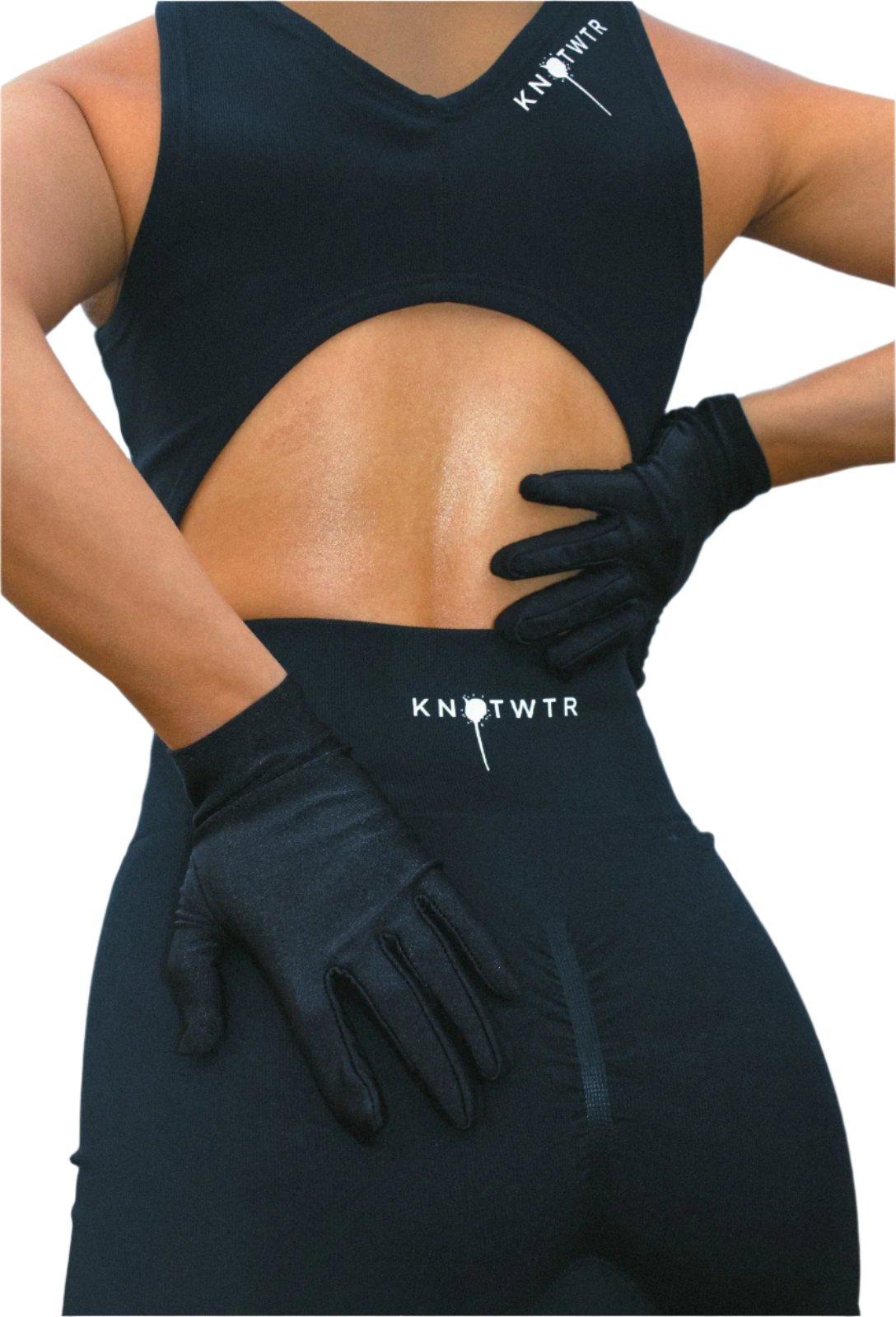 KNOTWTR Black Half Tights