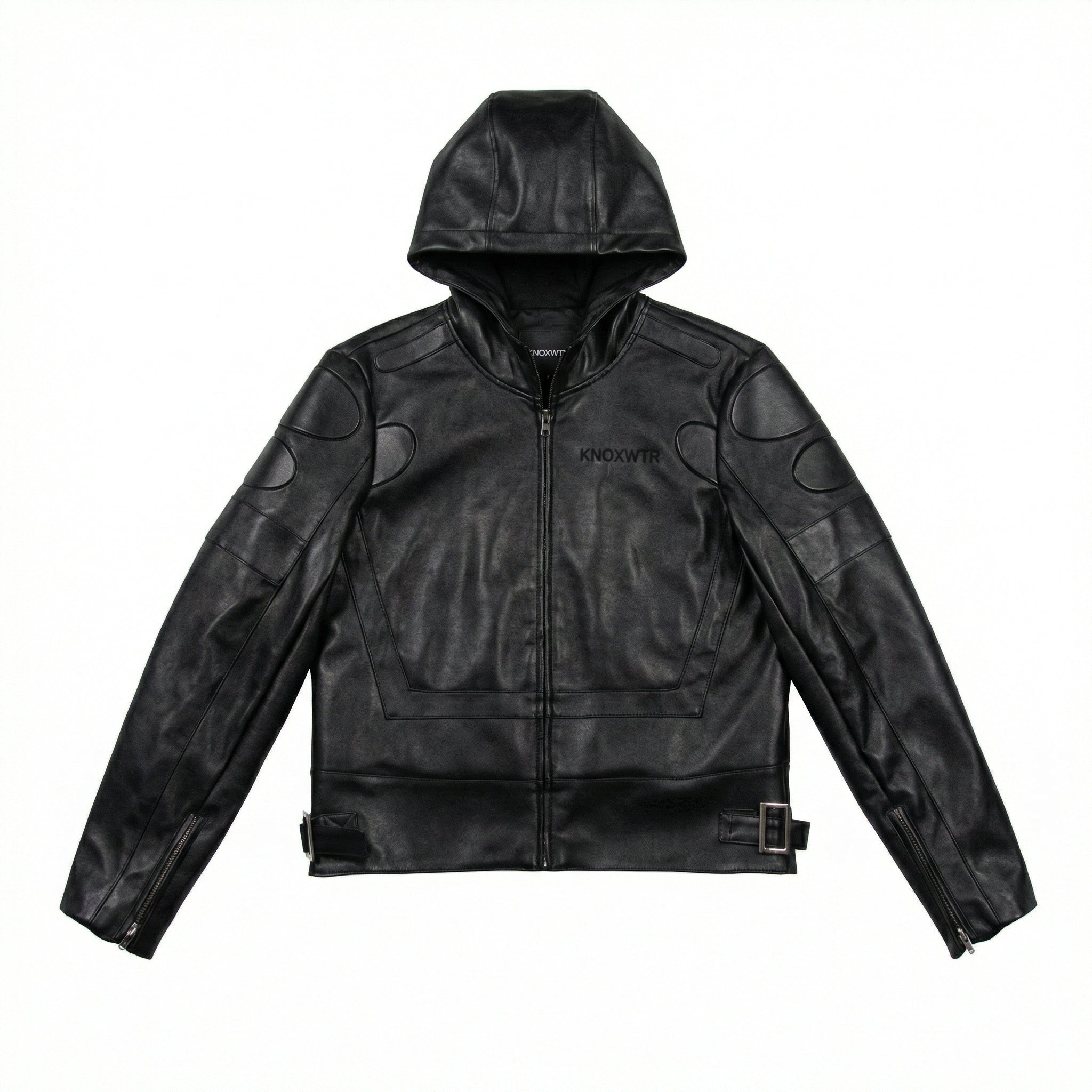 Black Leather Jacket – "I’m Worth A Lot," (Hood)