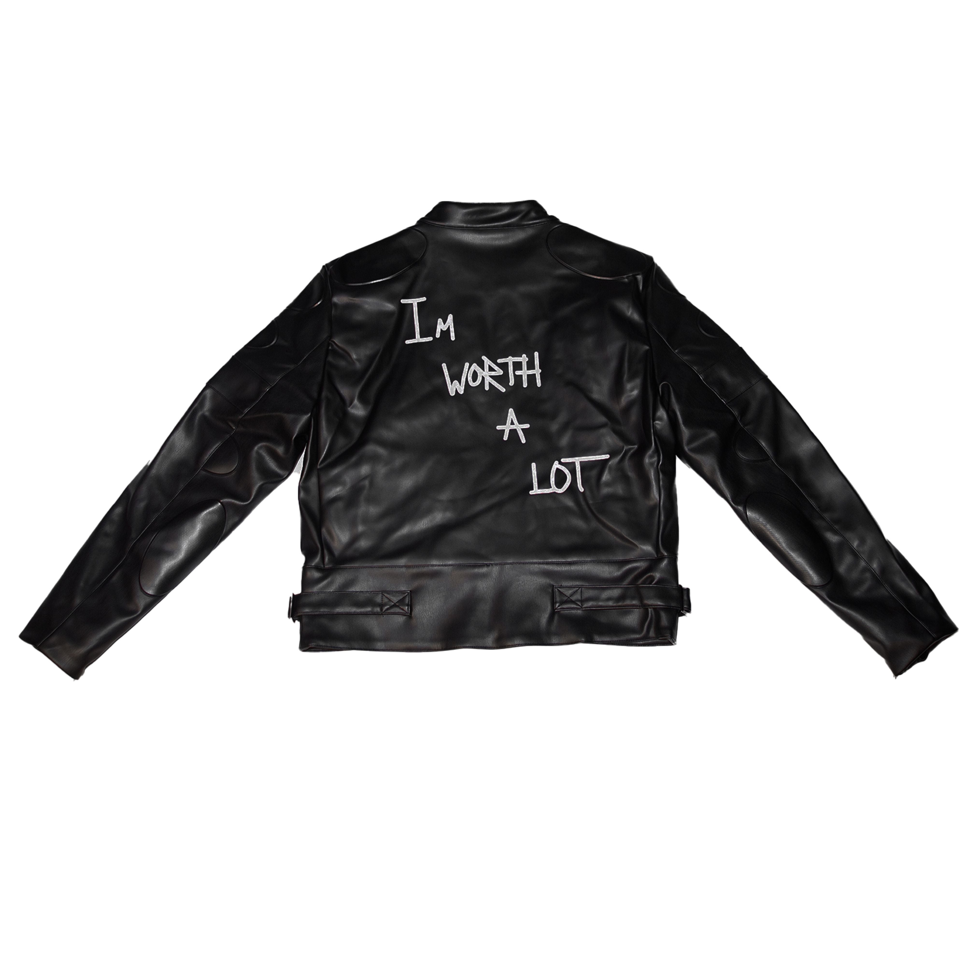 Black Leather Jacket – "I’m Worth A Lot,"
