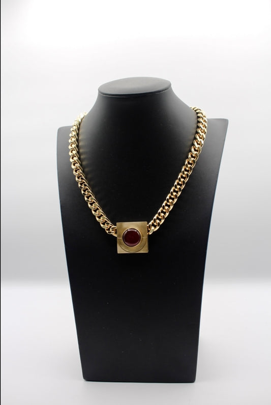 Knotwtr × DIPHDA Iconic Gold + Red Necklace