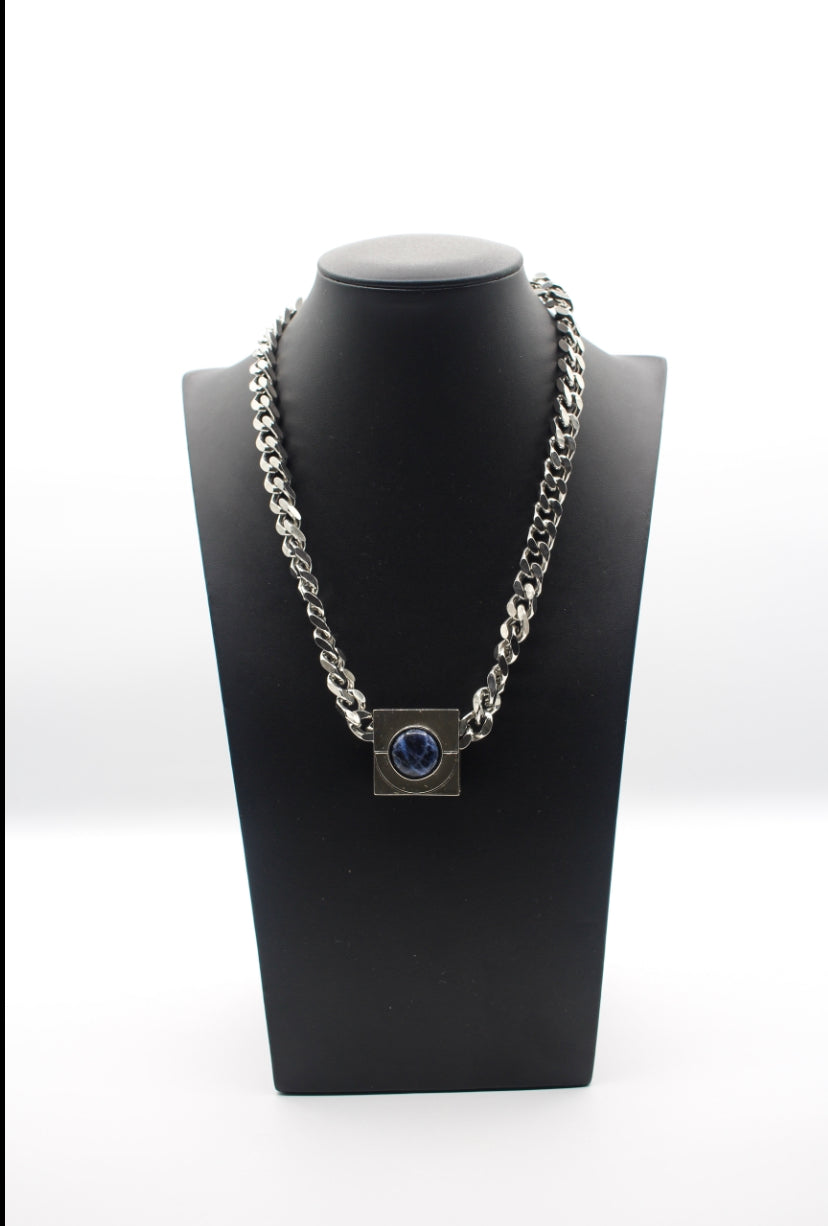 Knotwtr x DIPHDA Iconic Silver + Blue Necklace