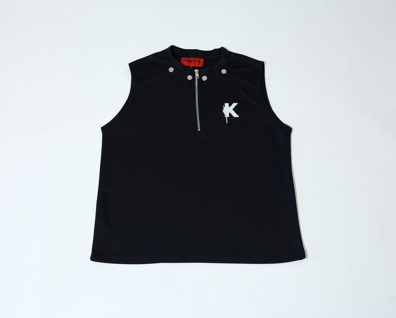 Sleeveless Vest With Zipper