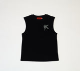 Sleeveless Rhinestone “K” Shirt
