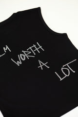 Sleeveless Rhinestone “K” Shirt