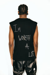 Sleeveless Rhinestone “K” Shirt