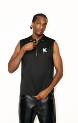 Sleeveless Vest With Zipper