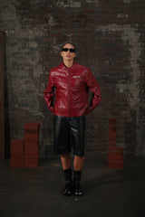 Maroon Leather Jacket "I’m Worth A Lot"