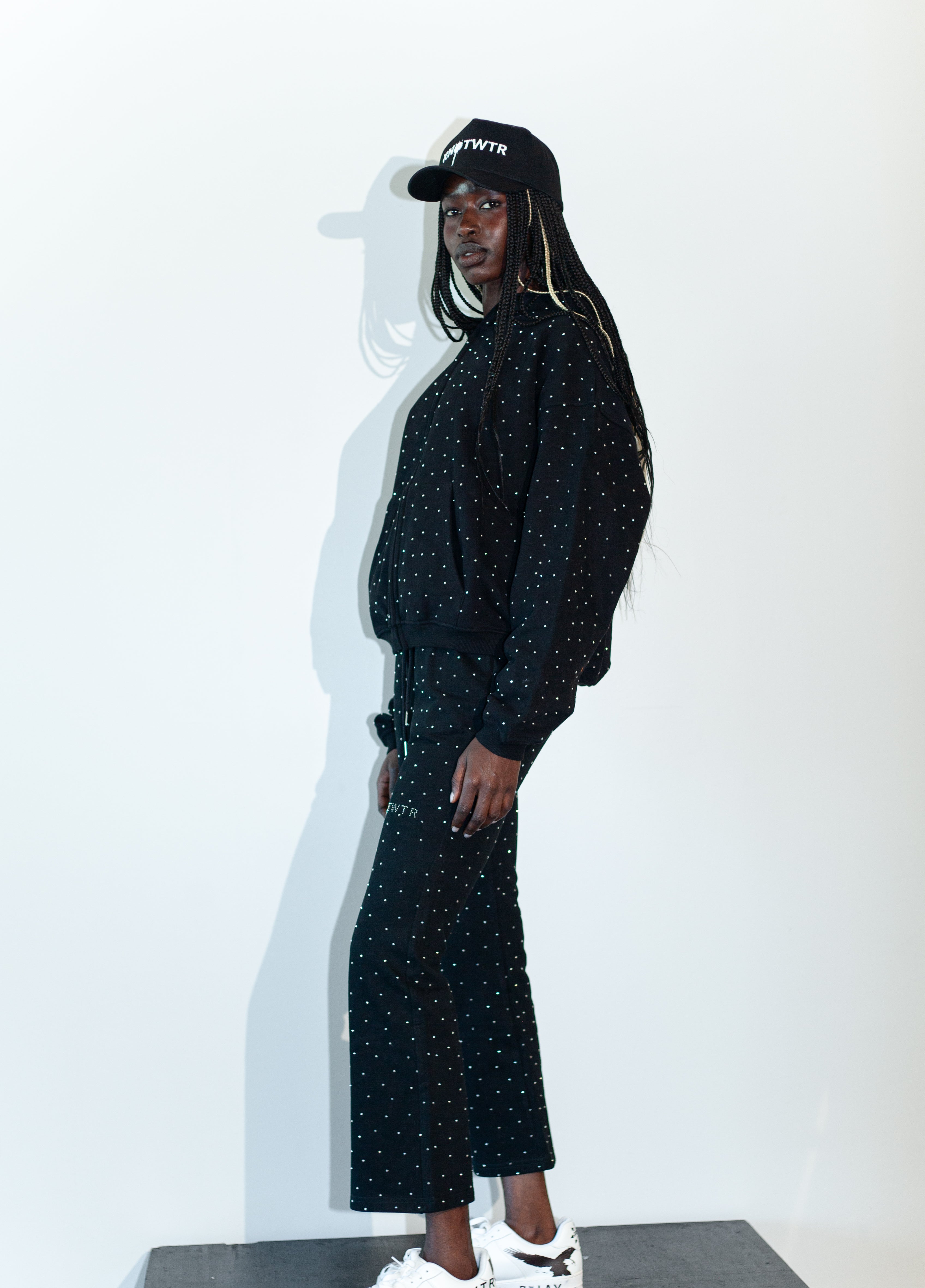 White Pearl Snapback Hat