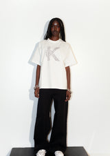 White Rhinestone K-Shirt