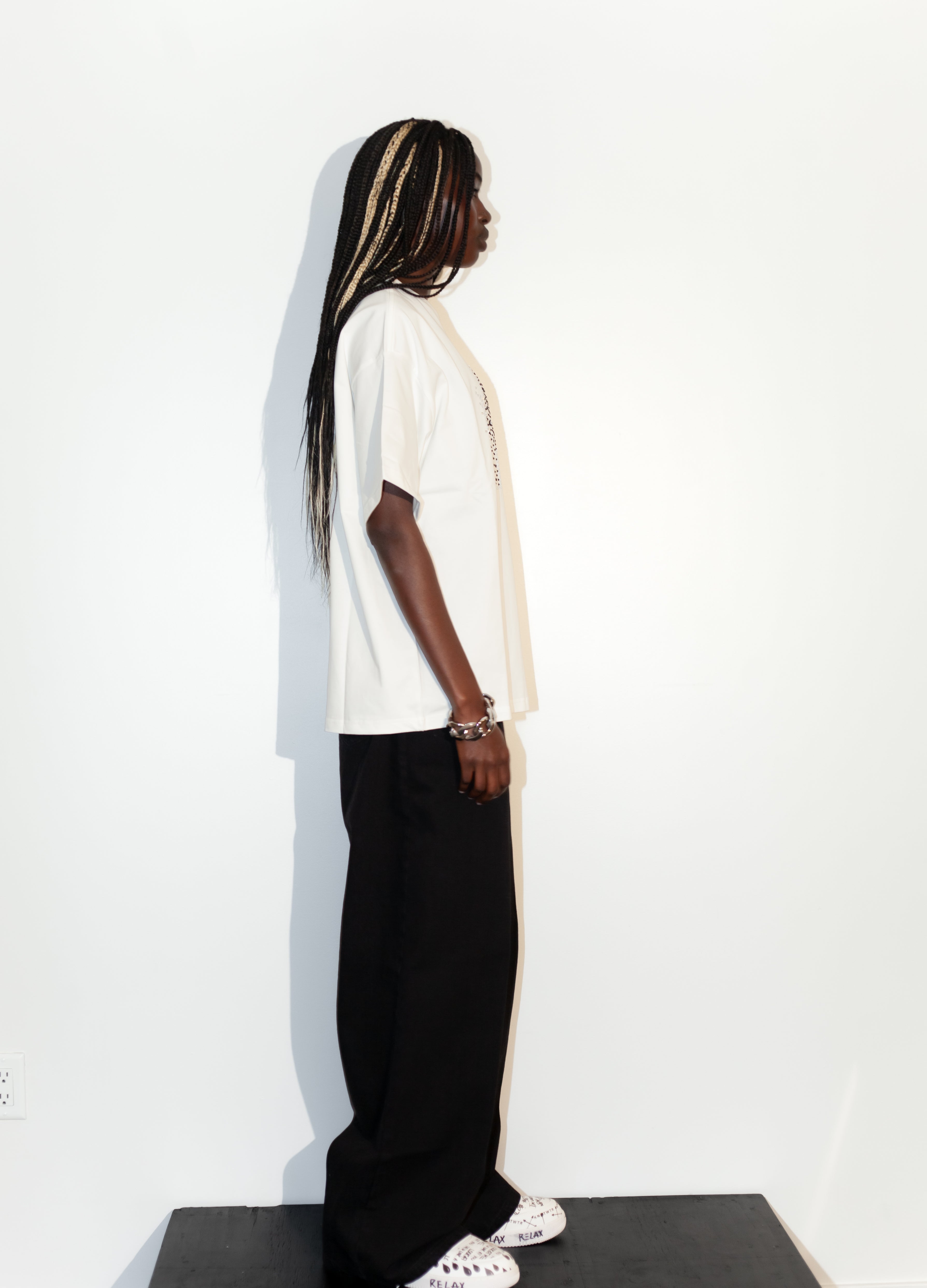 White Rhinestone K-Shirt