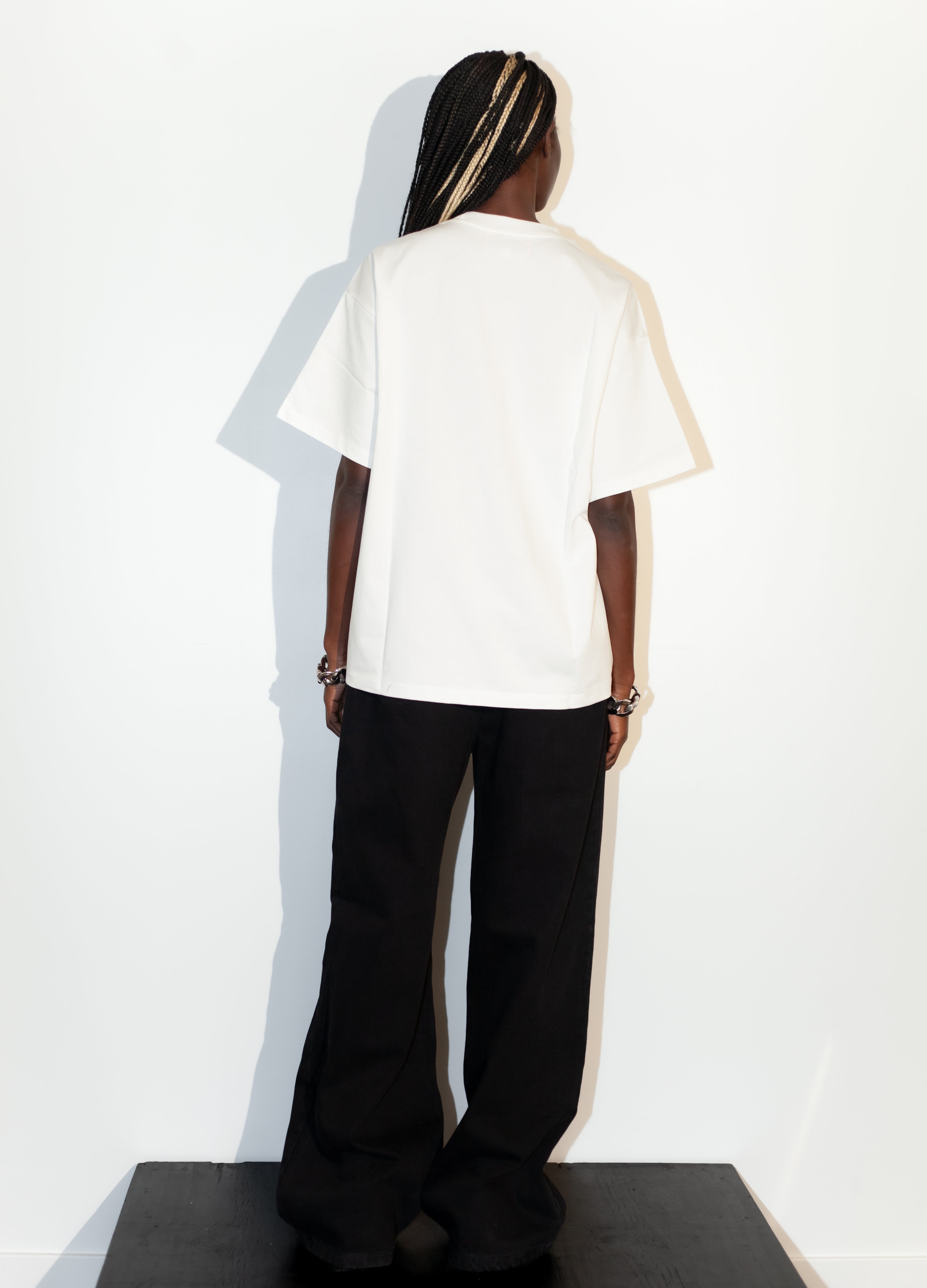 White Rhinestone K-Shirt