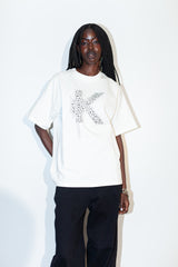 White Rhinestone K-Shirt