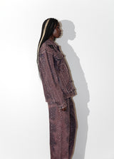Purple Rhinestone Denim Jacket