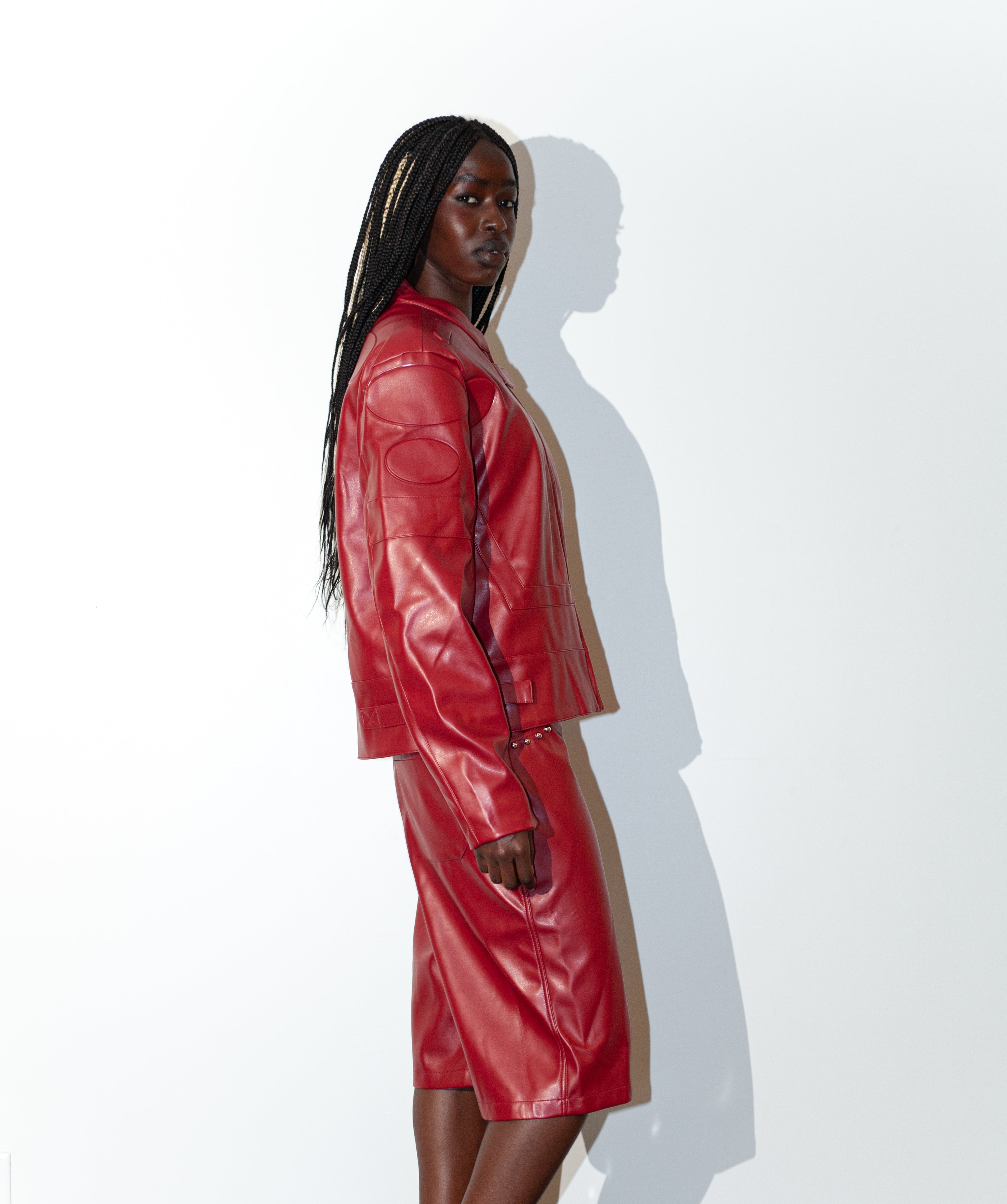 Maroon Leather Jacket "I’m Worth A Lot"