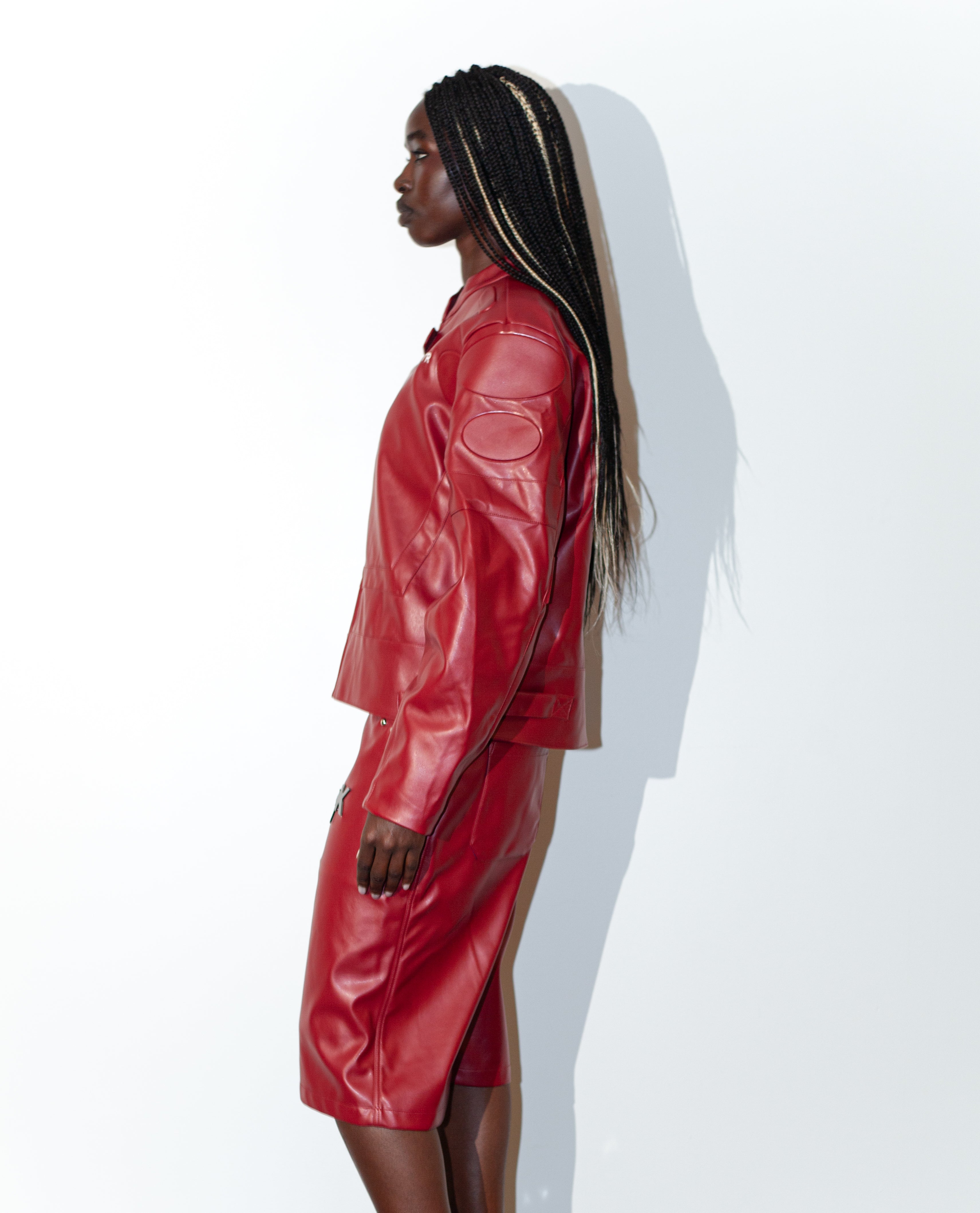 Maroon Leather Jacket "I’m Worth A Lot"