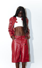 Maroon Leather Jacket "I’m Worth A Lot"