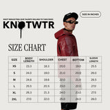 Maroon Leather Jacket "I’m Worth A Lot" (Hood)