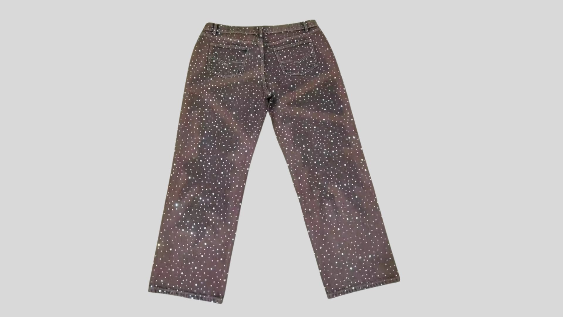 Brown Rhinestone Trousers