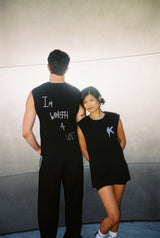 Sleeveless Rhinestone “K” Shirt