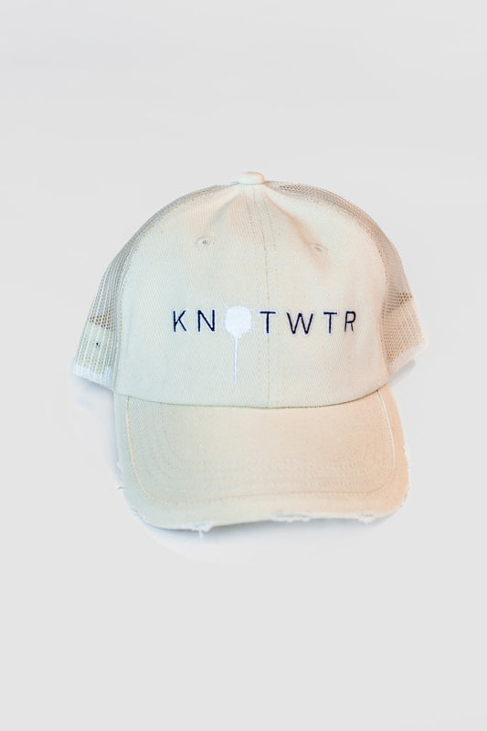 KNOTWTR Cream Trucker Hats