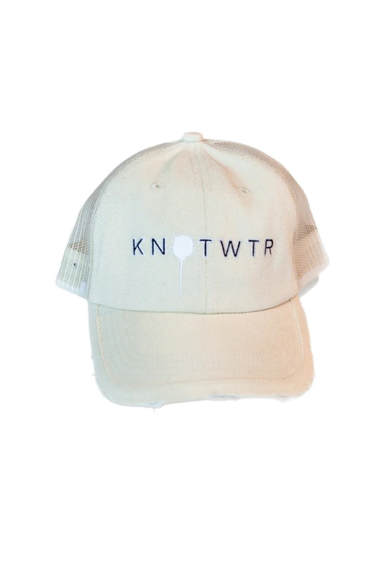 KNOTWTR Cream Trucker Hats
