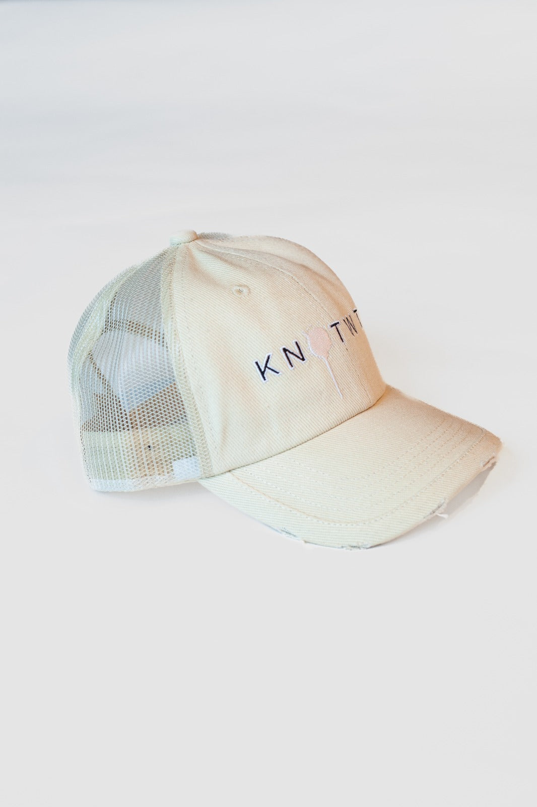 KNOTWTR Cream Trucker Hats
