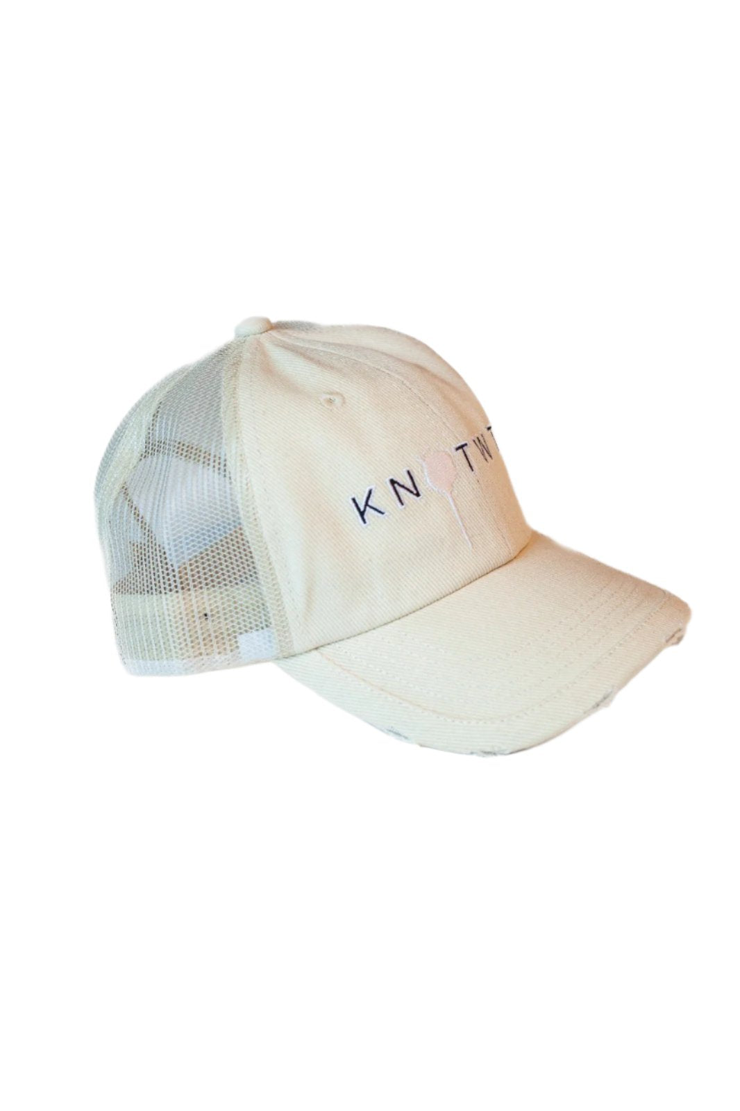 KNOTWTR Cream Trucker Hats