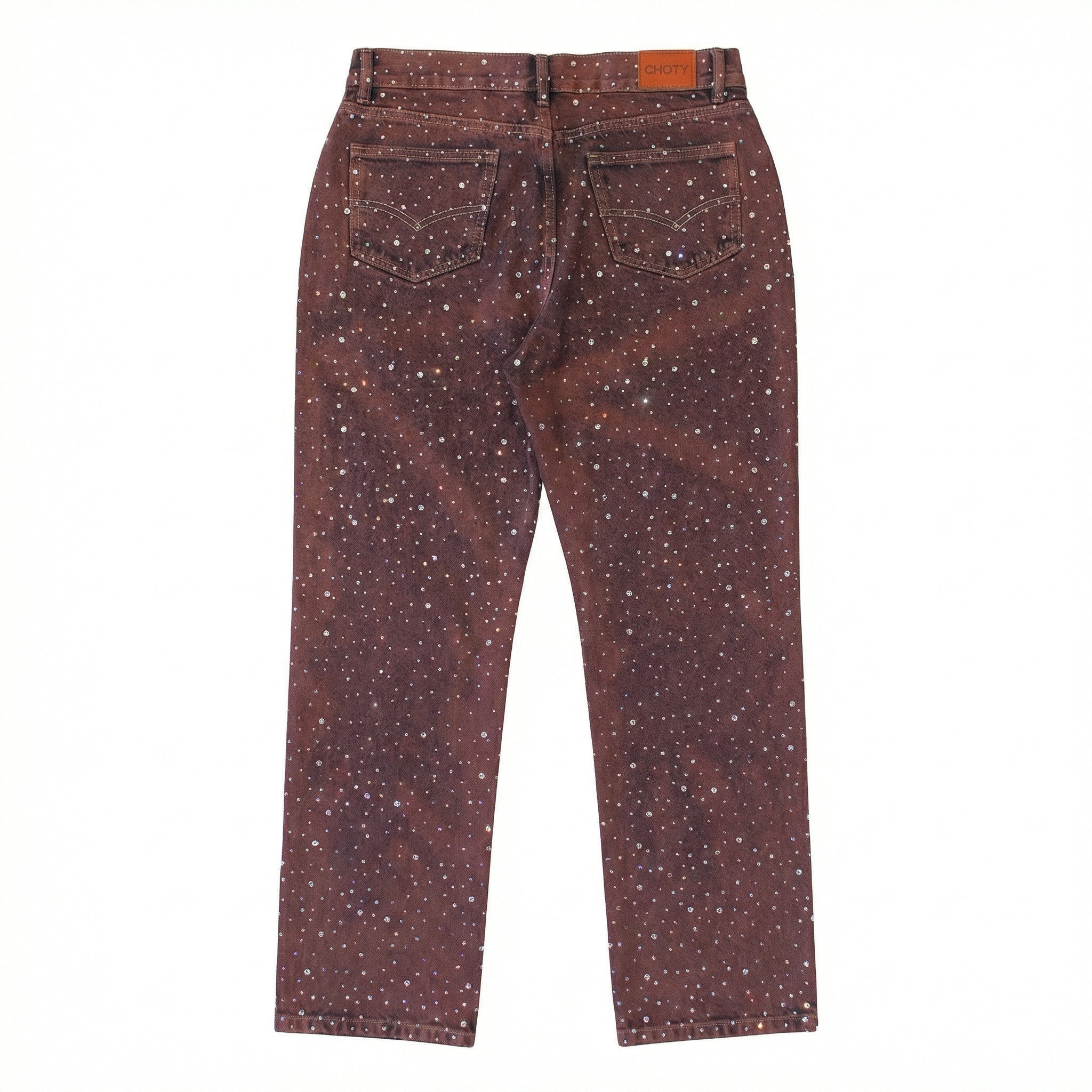 Purple Rhinestone Denim Jeans