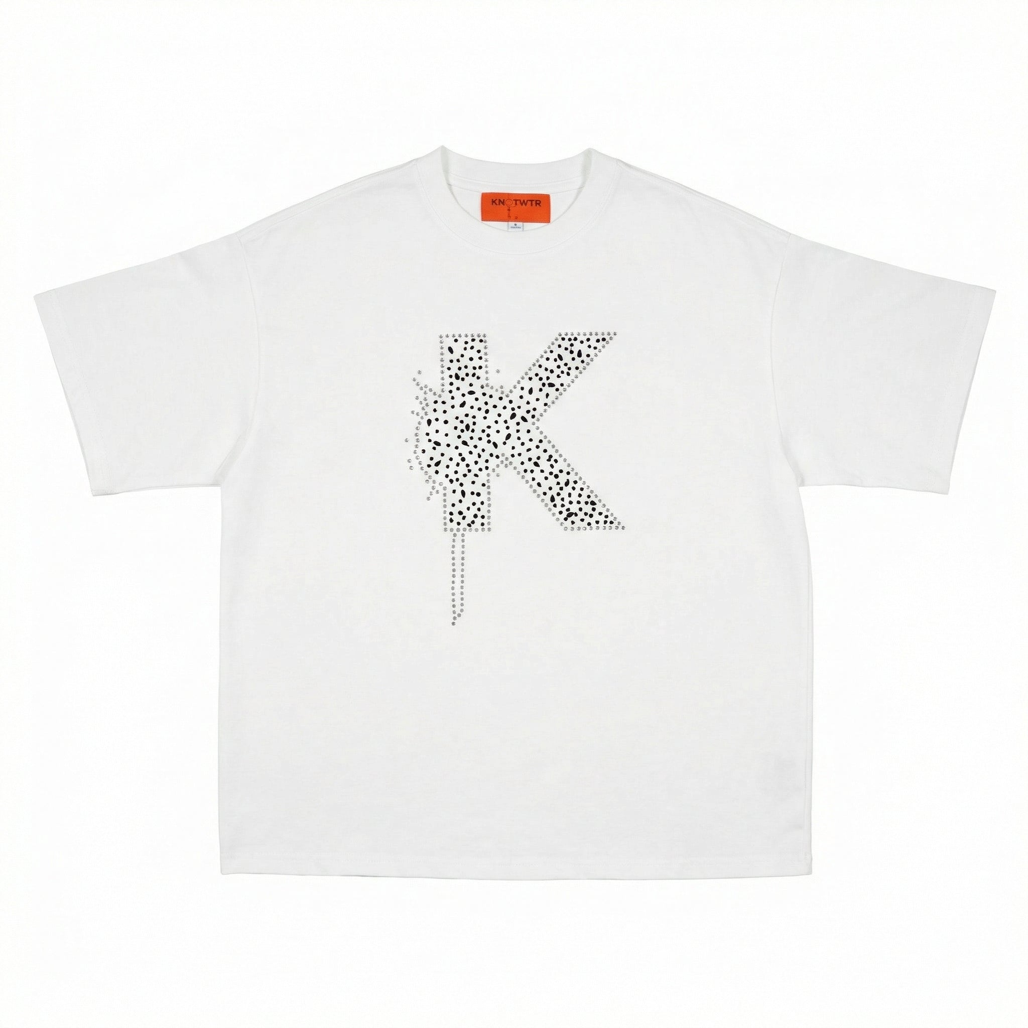 White Rhinestone K-Shirt