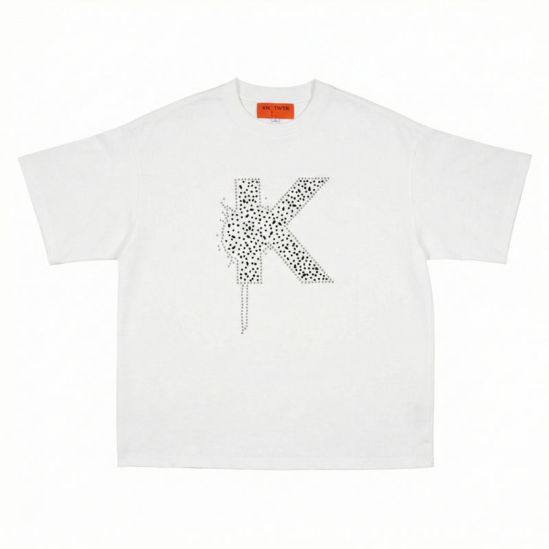 White Rhinestone K-Shirt