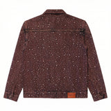 Purple Rhinestone Denim Jacket