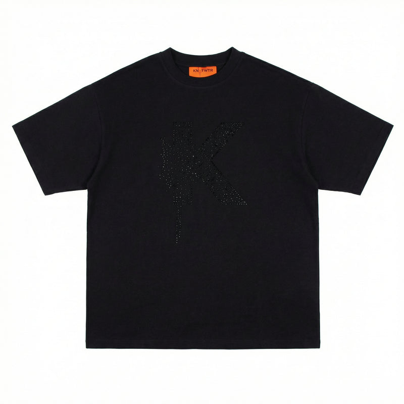Black Rhinestone K-Shirt