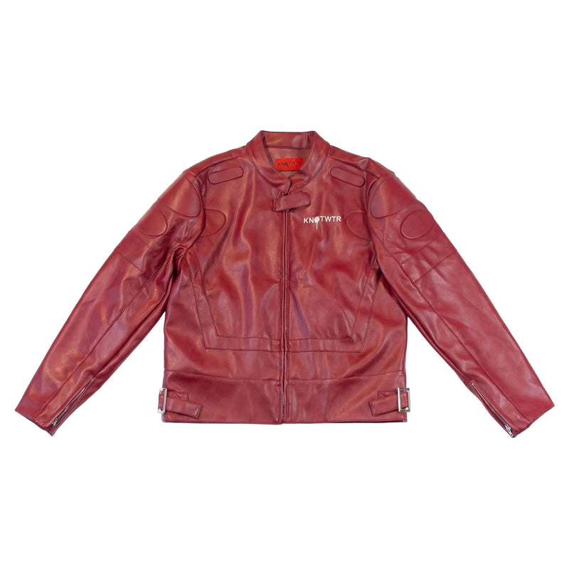 Maroon Leather Jacket "I’m Worth A Lot"